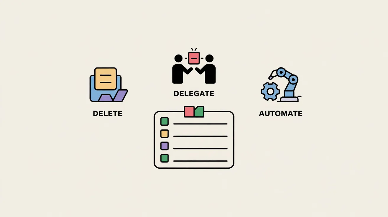 Eliminate, Delegate, Automate